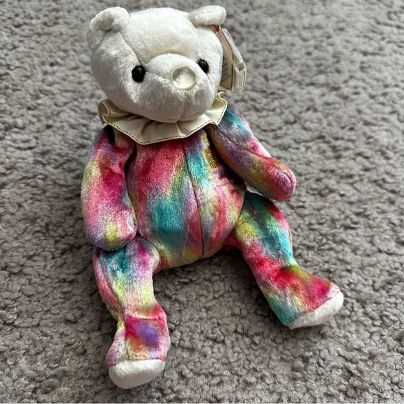 Vintage Ty 2001 The Birthday Beanies Collection June Plush Bear Beanie Baby - Picture 4 of 9